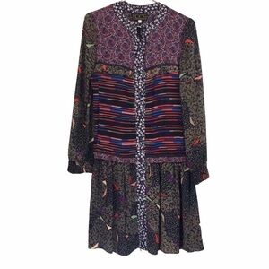 Vintage Koos Van Den Akker Sheer Pattern Dress